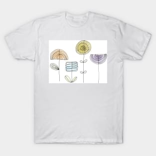 Post modern flowers T-Shirt